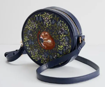 Chloe Circle Bag - Embroidered Dormouse Navy – AKInteriorDesign