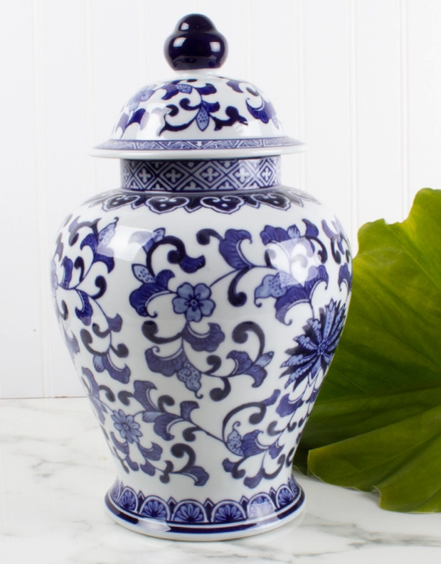 Blue Chinoiserie Ginger Jar