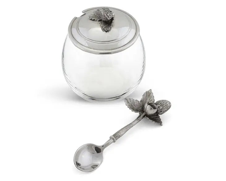 Strawberry Jam Jar with Spoon