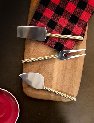Rib Handle Cheese Knife Set