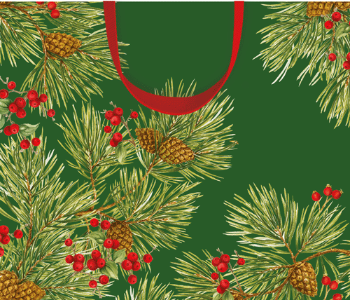 Evergreen and Berries Gift Bag