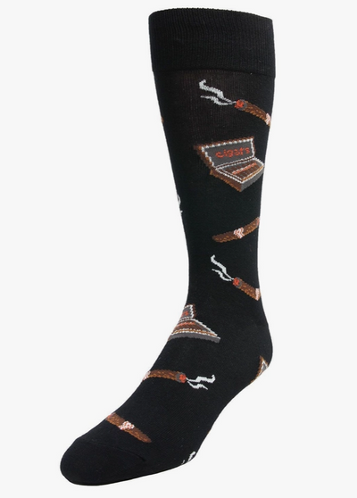 Black Crew Socks - Cigar (10-13)