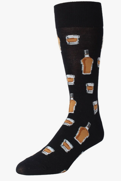 Black Crew Socks - Whiskey Bar (10-13)
