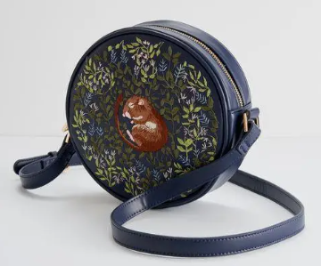 Chloe Circle Bag - Embroidered Dormouse Navy