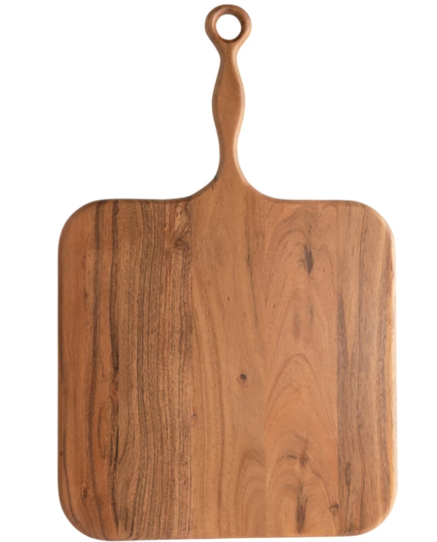 Acacia Wood Cheese Board, Natural Finish