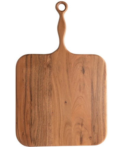 Acacia Wood Cheese Board, Natural Finish