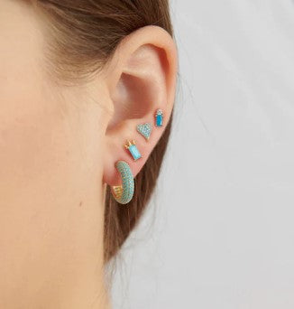 Turquoise Global Hoops