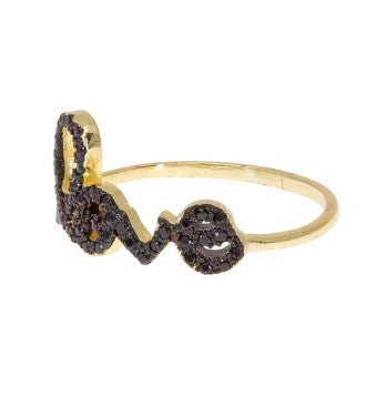 Love Letters Ring in Onyx