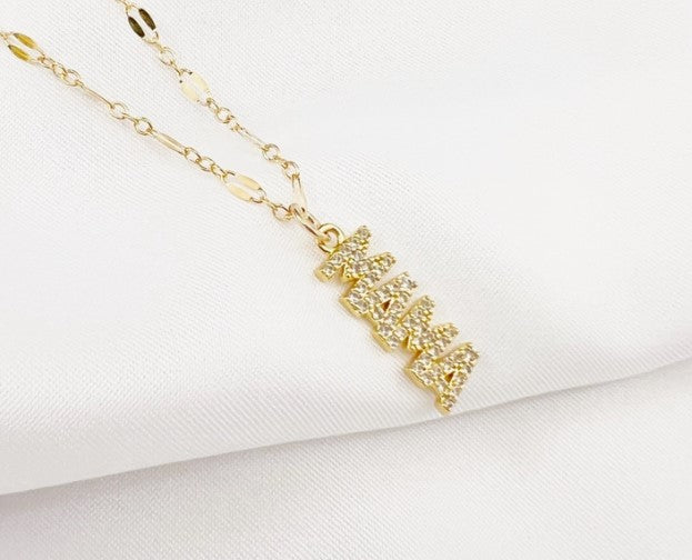 Mama Pave Necklace