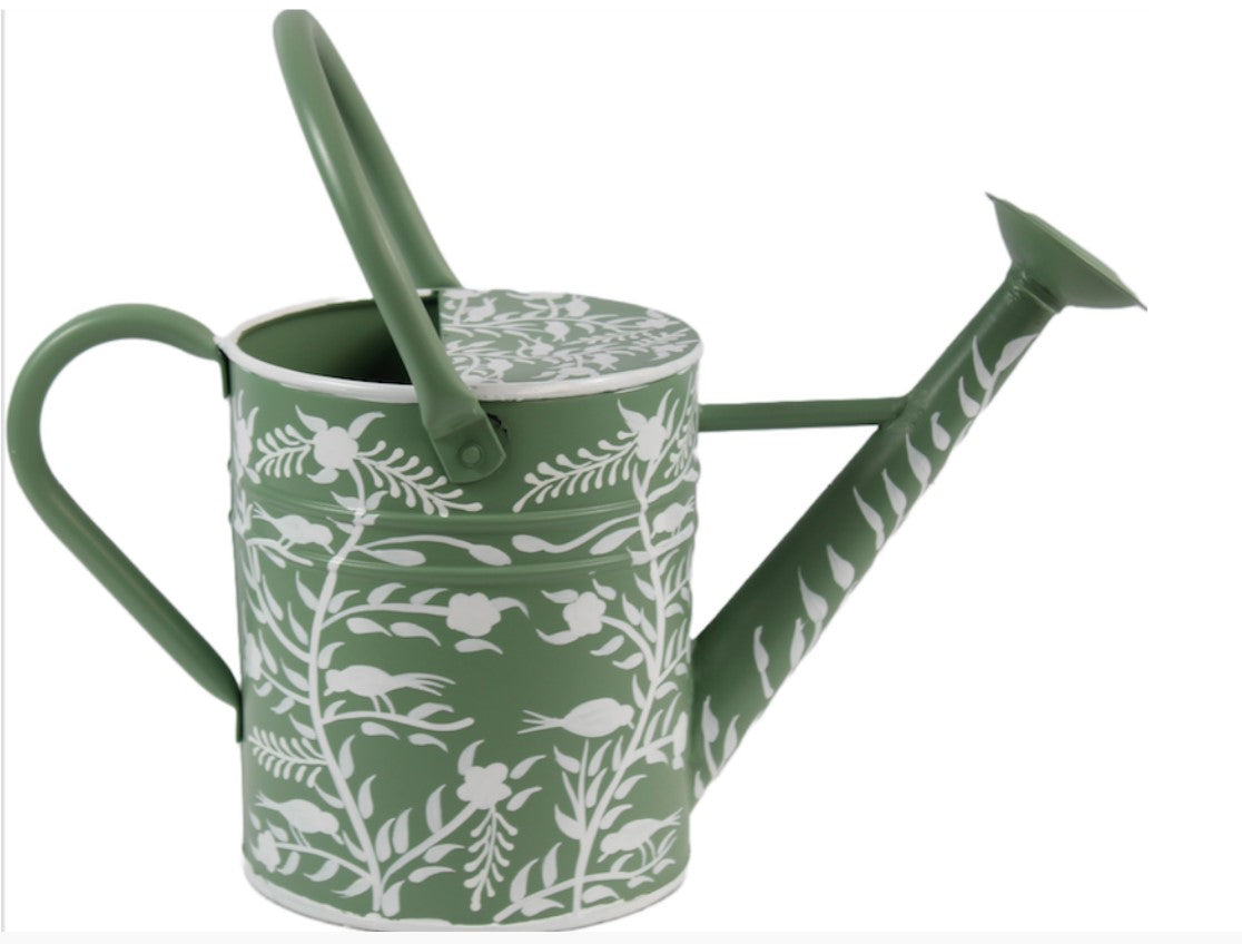 Chinoiserie Watering Can- Green