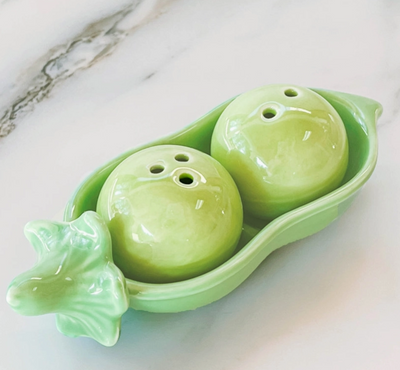 Two Peas in a Pod Salt and Pepper Shaker Set