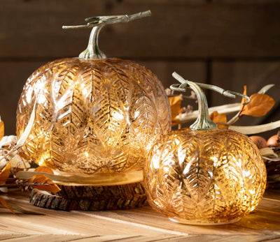 Gold Leaf Pattern Pumpkin