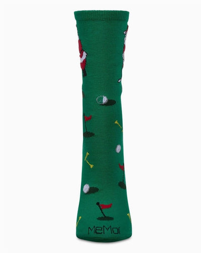 Golfing Santa Crew Socks