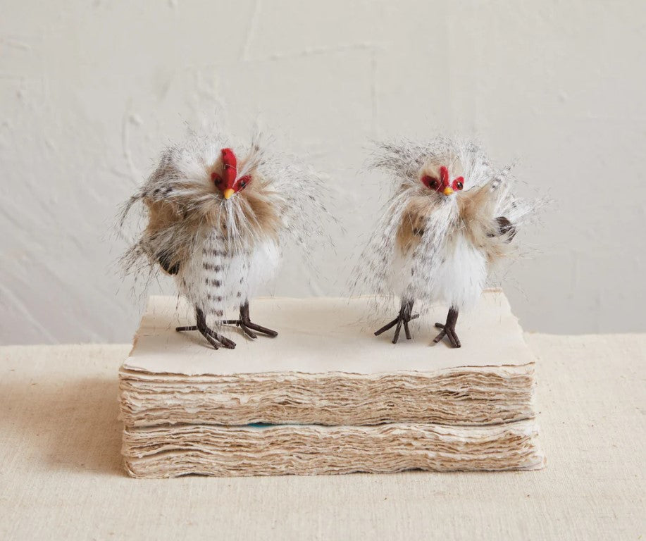 Faux Fur Chicken w/ Feathers