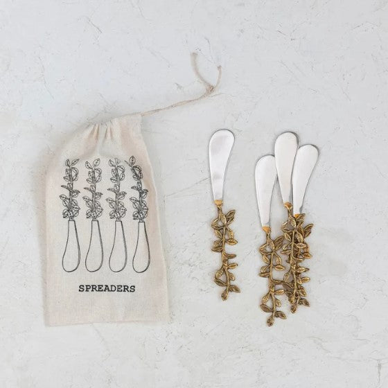 Leaves Handle Spreader Knives Set