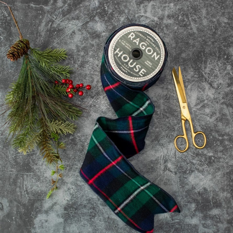 Green Tartan Ribbon