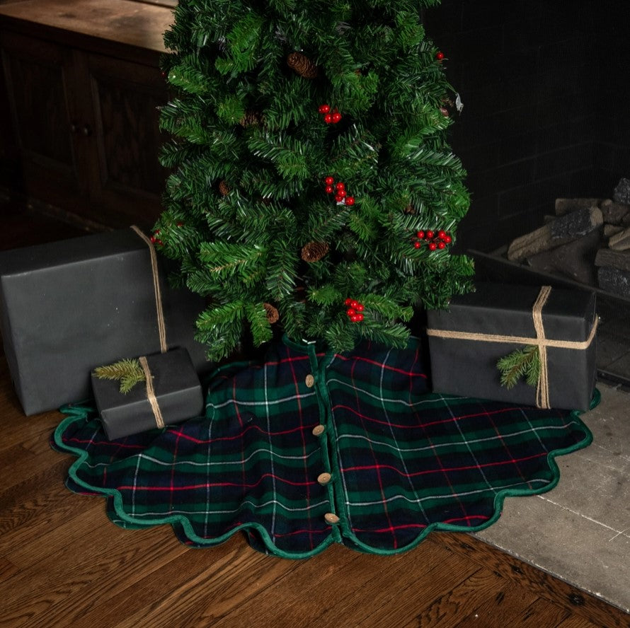 Green Tartan Tree Skirt