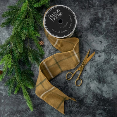 Mustard Plaid Ribbon