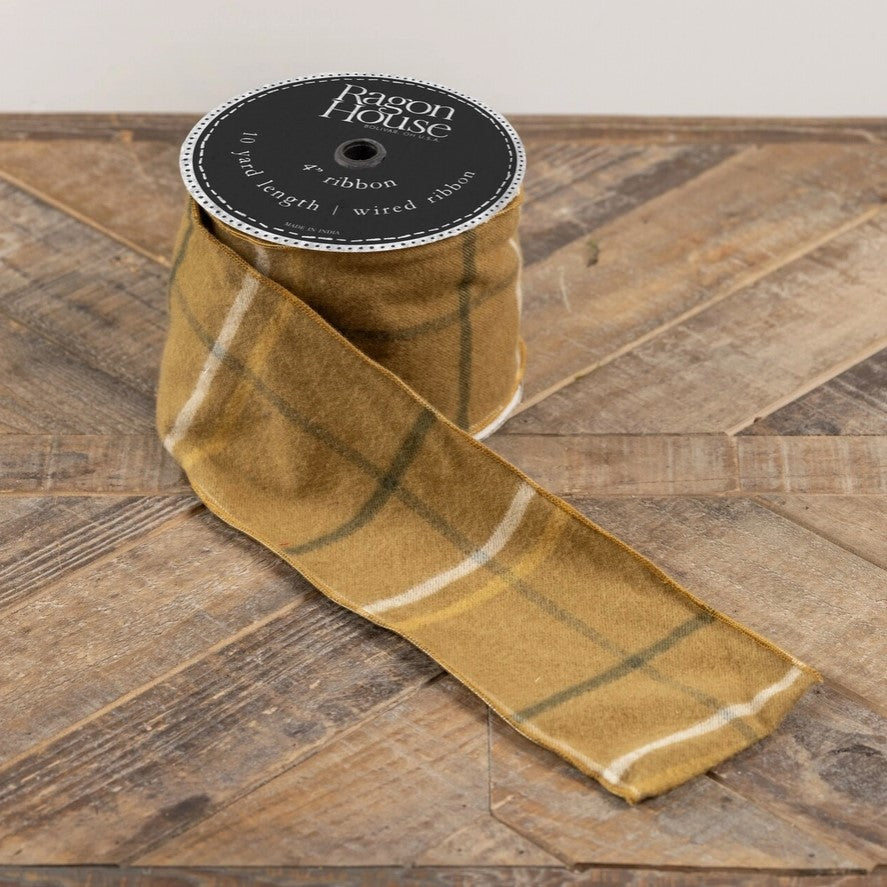 Mustard Plaid Ribbon