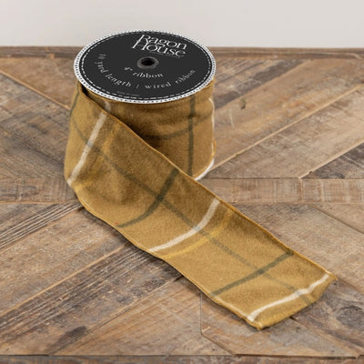 Mustard Plaid Ribbon