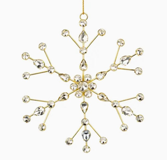 Crystal Glass Snowflake Ornament