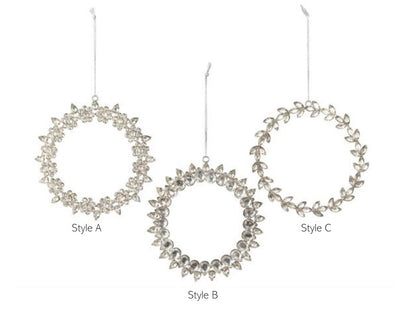 Rhinestone Wreath Ornament