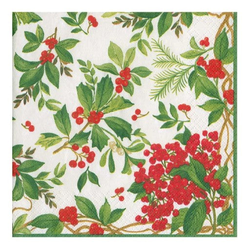 Holly Chintz Cocktail Napkin