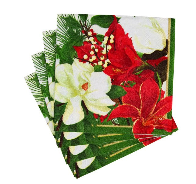 Christmas Garden Cocktail Napkin