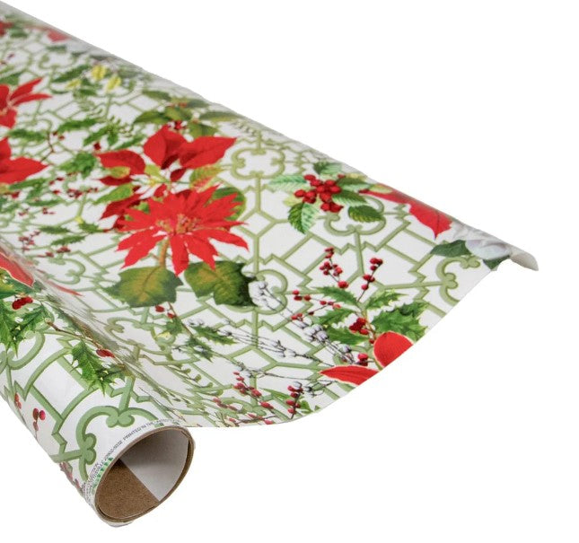 Christmas Garden White Roll Wrap