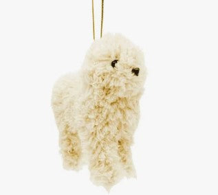Furry Poodle Ornament