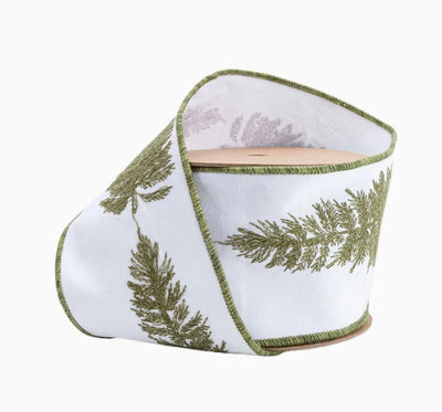 Embroidered Fir Tree Ribbon Roll