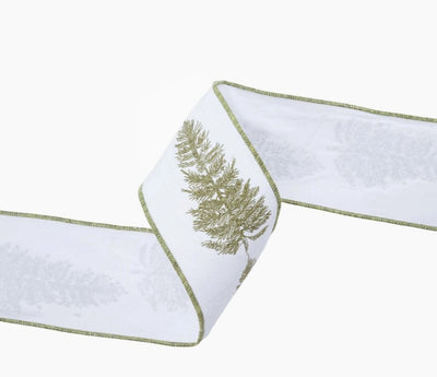 Embroidered Fir Tree Ribbon Roll