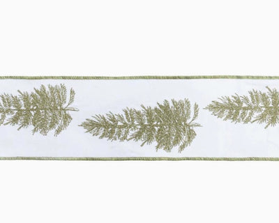 Embroidered Fir Tree Ribbon Roll