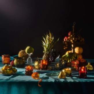 Gilded Fruit Candle