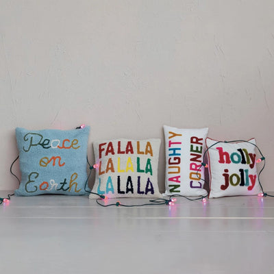 Holly Jolly Pom-Pom Pillow