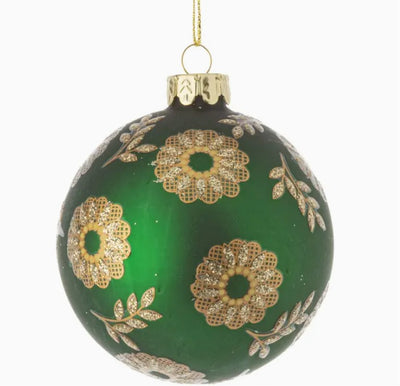 Lacy Flower Ball - Holiday Ornament