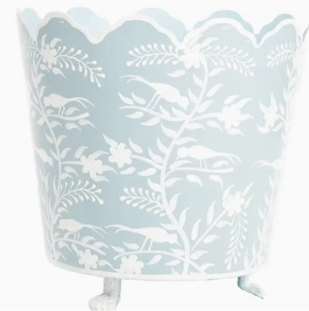 Blue Scalloped Chinoiserie Planter