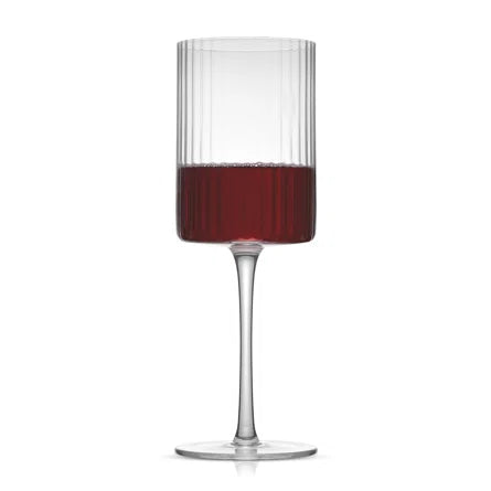 Fluted Cylinder Red Wine Glass - set of 2