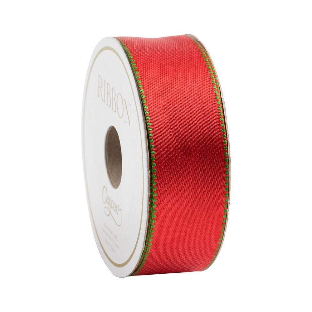 Satin Red/Green Reversible Ribbon