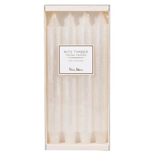 Ritz Timber Taper Candles-White
