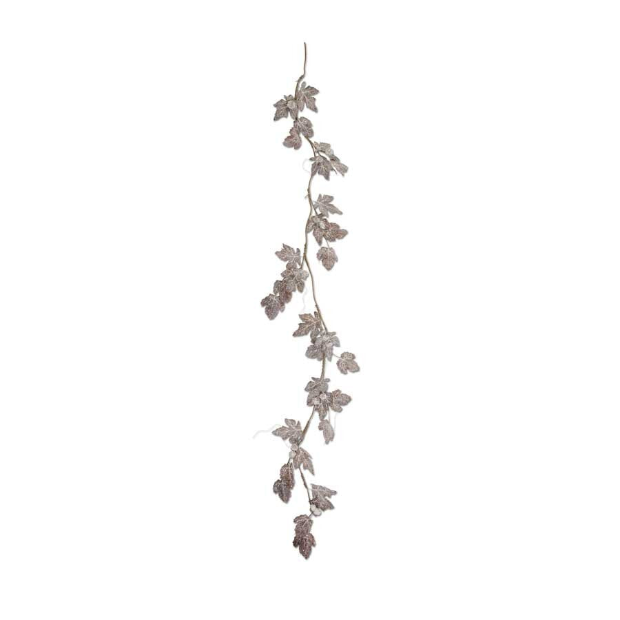 Frosted Maple Leaf Garland - 72"